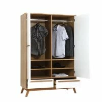 Armoire Design Avec Penderie Finition Bois Clair Et Blanc Mat L120 Cm HELIA -Boutique Miliboo armoire design avec penderie finition bois clair et blanc mat l120 cm helia 23167 5bbcc588e37e4 1200 675