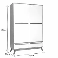 Armoire Design Avec Penderie Finition Bois Clair Et Blanc Mat L120 Cm HELIA -Boutique Miliboo armoire design avec penderie finition bois clair et blanc mat l120 cm helia 23167 5ec55164395c8 1200 675