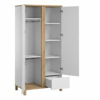 Armoire Scandinave Avec Penderie Et étagères Finition Blanc Mat Et Bois Chêne Clair L90 Cm EILIE 8 Armoire Scandinave Avec Penderie Et étagères Finition Blanc Mat Et Bois Chêne Clair L90 Cm EILIE -Boutique Miliboo armoire scandinave avec penderie et etageres finition blanc mat et bois chene clair l90 cm eilie 50697 6113d290d4f47 1200 675