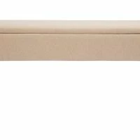 Banc Coffre En Tissu Beige Et Bois Clair Massif L120 Cm LARS