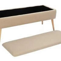 Banc Coffre En Tissu Beige Et Bois Clair Massif L120 Cm LARS -Boutique Miliboo banc coffre en tissu beige et bois clair massif l120 cm lars 49058 6086eba9012a6 1200 675