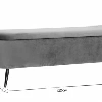 Banc Coffre En Tissu Velours Gris Foncé L120 Cm ATON -Boutique Miliboo banc coffre en tissu velours gris fonce l120 cm aton 49055 60869133bc3ea 1200 675