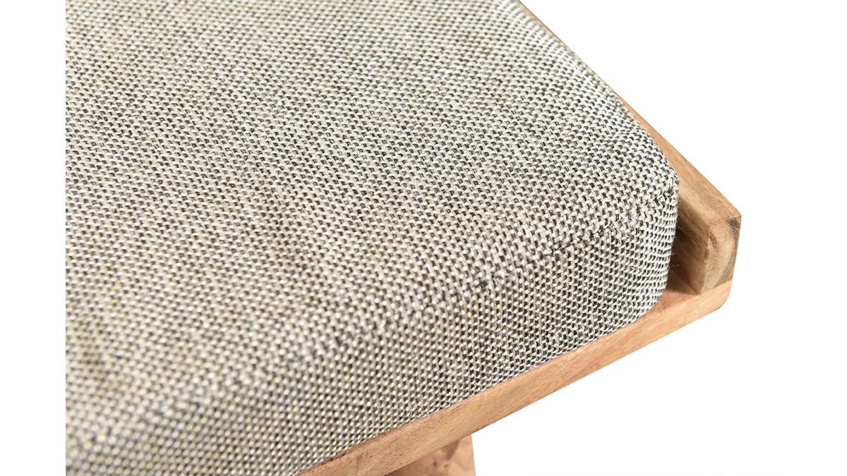 Banc D'entrée Avec Rangement Bois Massif 2 Tiroirs L110 Cm ALTY 6 Banc D'entrée Avec Rangement Bois Massif 2 Tiroirs L110 Cm ALTY – Image 4