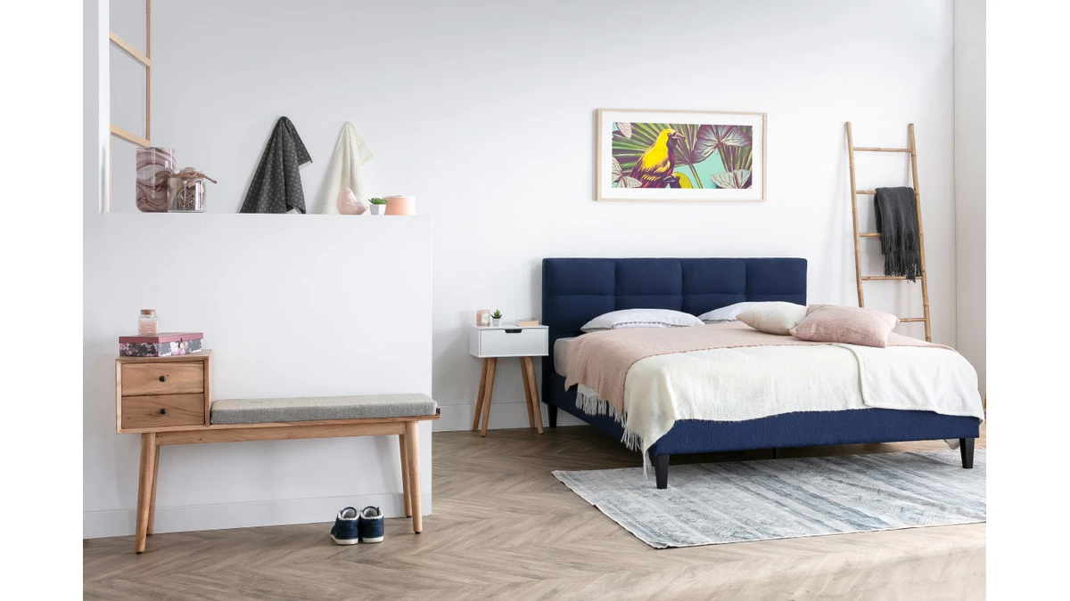 Banc D'entrée Avec Rangement Bois Massif 2 Tiroirs L110 Cm ALTY 7 Banc D'entrée Avec Rangement Bois Massif 2 Tiroirs L110 Cm ALTY – Image 5