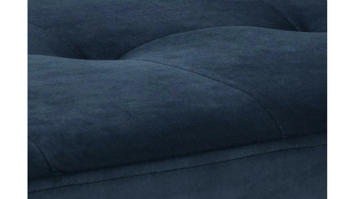 Banc Design En Tissu Velours Bleu Nuit Capitonné L95 Cm GUESTA 5 Banc Design En Tissu Velours Bleu Nuit Capitonné L95 Cm GUESTA – Image 3