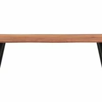Banc Industriel Bois Massif Et Métal Noir L145 Cm EDGE