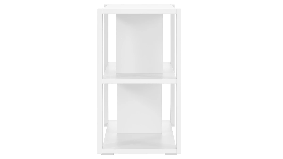 Bibliothèque Basse Design Blanche L168 Cm MUSSO 5 Bibliothèque Basse Design Blanche L168 Cm MUSSO – Image 3