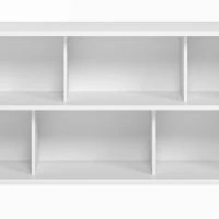 Bibliothèque Basse Finition Bois Blanc L140 Cm EPURE