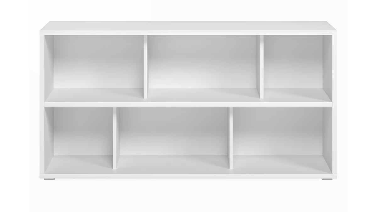 Bibliothèque Basse Finition Bois Blanc L140 Cm EPURE 3 Bibliothèque Basse Finition Bois Blanc L140 Cm EPURE