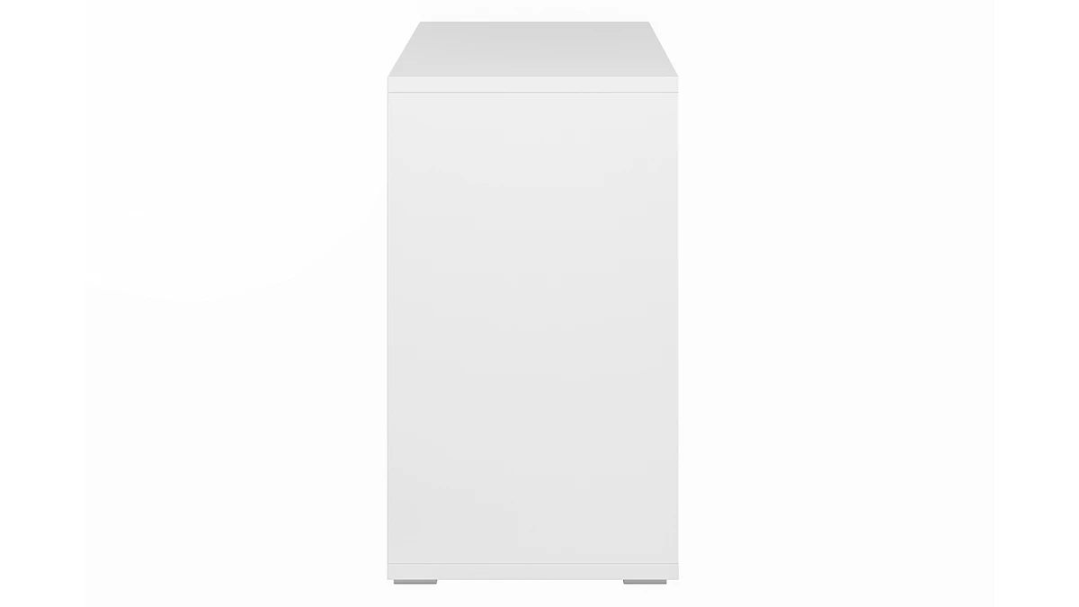 Bibliothèque Basse Finition Bois Blanc L140 Cm EPURE 5 Bibliothèque Basse Finition Bois Blanc L140 Cm EPURE – Image 3