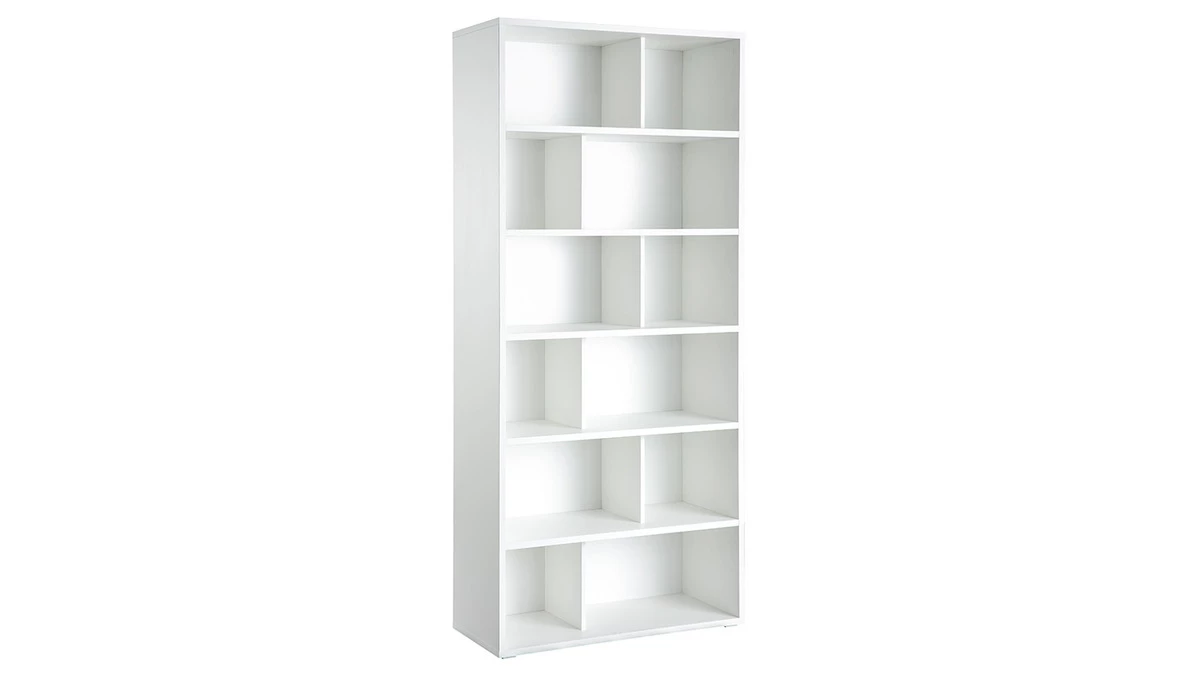 Bibliothèque Design Bois Blanc L92 Cm EPURE 4 Bibliothèque Design Bois Blanc L92 Cm EPURE – Image 2