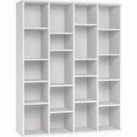 Bibliothèque Design En Bois Blanc L149 Cm RYTHM