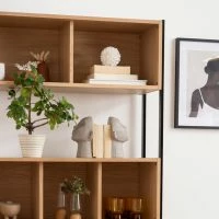 Bibliothèque En Bois Clair Chêne Et Métal Noir L98 Cm SILKA 16 Bibliothèque En Bois Clair Chêne Et Métal Noir L98 Cm SILKA -Boutique Miliboo bibliotheque en bois clair chene et metal noir l98 cm silka 51370 6245c981629b5 1200 675