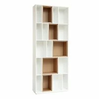 Bibliothèque Modulable Blanche Et Finition Bois Chêne L85 Cm JAZZ -Boutique Miliboo bibliotheque modulable blanche et finition bois chene l85 cm jazz 44470 5bc689da92ce6 1200 675