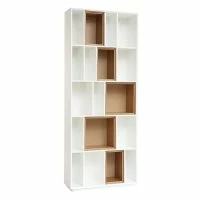 Bibliothèque Modulable Blanche Et Finition Bois Chêne L85 Cm JAZZ -Boutique Miliboo bibliotheque modulable blanche et finition bois chene l85 cm jazz 44470 5bc689daa8612 1200 675
