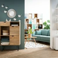 Bibliothèque Modulable Blanche Et Finition Bois Chêne L85 Cm JAZZ -Boutique Miliboo bibliotheque modulable blanche et finition bois chene l85 cm jazz 44470 60d5ea880d5cf 1200 675