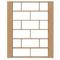 Bibliothèque Ouverte Séparateur Design Finition Bois Chêne L168 Cm MUSSO