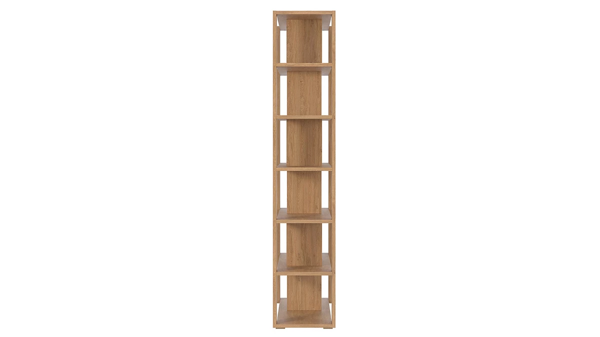 Bibliothèque Ouverte Séparateur Design Finition Bois Chêne L168 Cm MUSSO 5 Bibliothèque Ouverte Séparateur Design Finition Bois Chêne L168 Cm MUSSO – Image 3