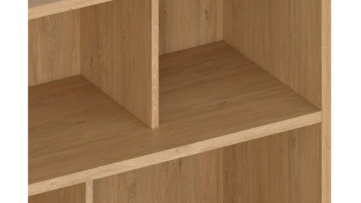 Bibliothèque Scandinave Finition Bois Chêne L140 Cm EPURE 6 Bibliothèque Scandinave Finition Bois Chêne L140 Cm EPURE – Image 4