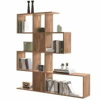 Bibliothèque Scandinave Séparateur Design Finition Chêne H147 Cm COMO