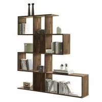 Bibliothèque Séparateur Design Finition Bois Noyer L139 Cm COMO