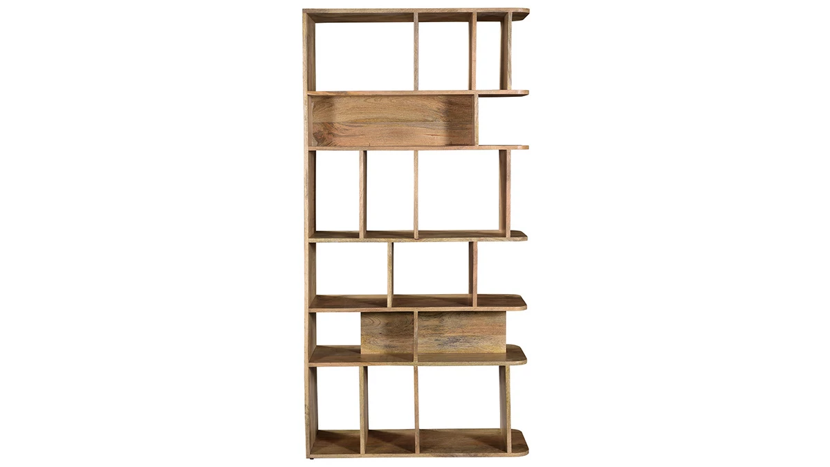 Bibliothèque Séparateur D'espace En Bois Manguier Massif L88 Cm RUPAH - Miliboo & Stéphane Plaza 3 Bibliothèque Séparateur D'espace En Bois Manguier Massif L88 Cm RUPAH - Miliboo & Stéphane Plaza