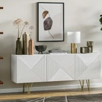 Buffet Design Blanc Et Métal Doré 3 Portes L160 Cm OZEN -Boutique Miliboo buffet design blanc et metal dore 3 portes l160 cm ozen 51382 63d3b039599f8 1200 675