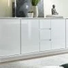 Buffet Design Blanc Laqué Brillant 4 Portes 3 Tiroirs L210 Cm COMO -Boutique Miliboo buffet design blanc laque brillant 4 portes 3 tiroirs l210 cm como 51759 6257f2133729a 1200 675