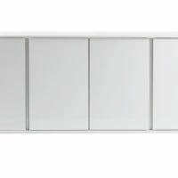 Buffet Design Blanc Laqué Brillant 4 Portes L180 Cm COMO