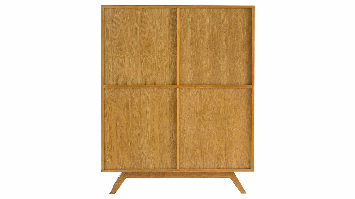 Buffet Haut Scandinave Bois Et Blanc L110 Cm HELIA 6 Buffet Haut Scandinave Bois Et Blanc L110 Cm HELIA – Image 4