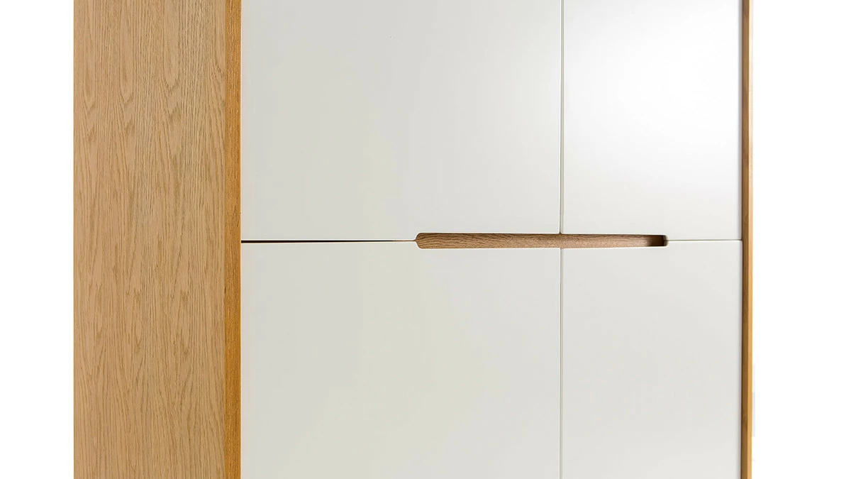 Buffet Haut Scandinave Bois Et Blanc L110 Cm HELIA 7 Buffet Haut Scandinave Bois Et Blanc L110 Cm HELIA – Image 5