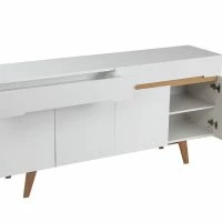Buffet Scandinave Blanc Brillant Et Finition Bois L180cm MELKA -Boutique Miliboo buffet scandinave blanc brillant et finition bois l180cm melka 32040 5bb763da63ddf 1200 675