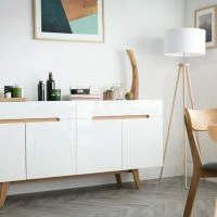 Buffet Scandinave Blanc Brillant Et Finition Bois L180cm MELKA -Boutique Miliboo buffet scandinave blanc brillant et finition bois l180cm melka 32040 5dd2bfa83e0d7 1200 675