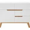 Buffet Scandinave Blanc Mat Et Bois 1 Porte 4 Tiroirs L97 Cm SKIVE -Boutique Miliboo buffet scandinave blanc mat et bois 1 porte 4 tiroirs l97 cm skive 48770 5fa3c13675581 1200 675