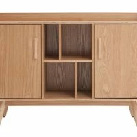 Buffet Scandinave En Bois Clair 2 Portes L122 Cm HALLEN