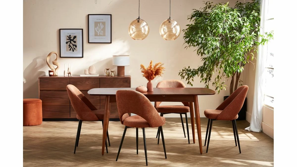 Buffet Vintage Bois Foncé Noyer 3 Portes 3 Tiroirs L160 Cm JAKO 9 Buffet Vintage Bois Foncé Noyer 3 Portes 3 Tiroirs L160 Cm JAKO – Image 7