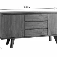 Buffet Vintage Bois Noyer 2 Portes 3 Tiroirs L160 Cm FIFTIES -Boutique Miliboo buffet vintage bois noyer 2 portes 3 tiroirs l160 cm fifties 23410 5f451972904a6 1200 675