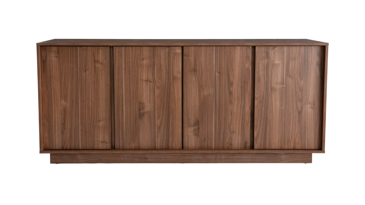 Buffet Vintage Finition Bois Foncé Noyer 4 Portes L180 Cm COMO 3 Buffet Vintage Finition Bois Foncé Noyer 4 Portes L180 Cm COMO