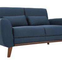 Canapé 2 Places En Tissu Bleu Foncé Et Bois Foncé EKTOR -Boutique Miliboo canape 2 places en tissu bleu fonce et bois fonce ektor 40710 5bb37418918e6 1200 675