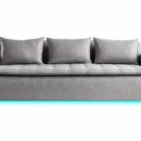 Canapé Connecté 4 Places En Tissu Gris Clair