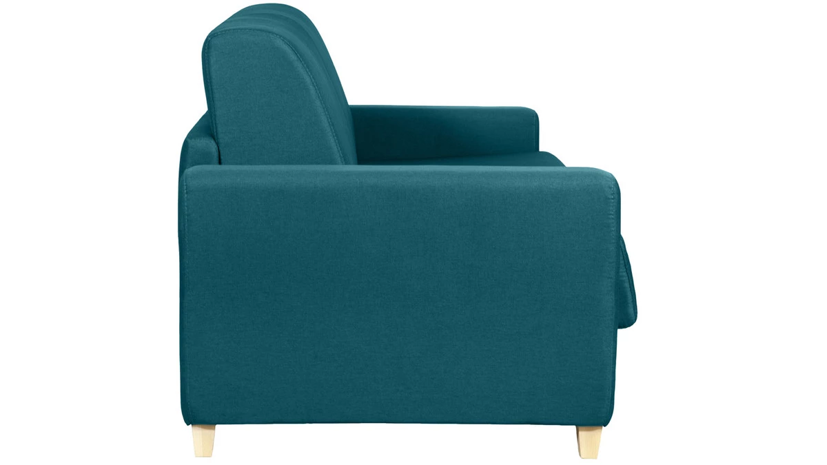 Canapé Convertible 2-3 Places En Tissu Bleu Canard Matelas L120 Cm 12 Cm GRAHAM 6 Canapé Convertible 2-3 Places En Tissu Bleu Canard Matelas L120 Cm 12 Cm GRAHAM – Image 4