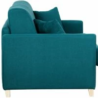 Canapé Convertible 3 Places En Tissu Bleu Paon Et Bois Clair Avec Matelas 12 Cm SKANDY -Boutique Miliboo canape convertible 3 places en tissu bleu paon et bois clair avec matelas 12 cm skandy 51330 61ade24f622bc 1200 675