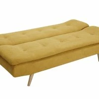 Canapé Convertible 3 Places En Tissu Effet Velours Jaune Moutarde Et Bois Clair SENSO 17 Canapé Convertible 3 Places En Tissu Effet Velours Jaune Moutarde Et Bois Clair SENSO -Boutique Miliboo canape convertible 3 places en tissu effet velours jaune moutarde et bois clair senso 46723 5da98c594e308 1200 675