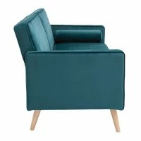Canapé Convertible 3 Places En Tissu Velours Bleu Pétrole Et Bois Clair MOORE 13 Canapé Convertible 3 Places En Tissu Velours Bleu Pétrole Et Bois Clair MOORE -Boutique Miliboo canape convertible 3 places en tissu velours bleu petrole et bois clair moore 50177 62bac72958aed 1200 675
