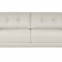 Canapé Convertible Avec Coffre 3 Places En Tissu Beige Et Bois Clair MIRA