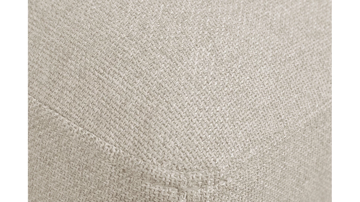 Canapé Convertible Avec Coffre 3 Places En Tissu Beige Et Bois Clair MIRA 8 Canapé Convertible Avec Coffre 3 Places En Tissu Beige Et Bois Clair MIRA – Image 6