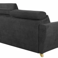 Canapé Convertible Avec Têtières Ajustables 3 Places En Tissu Effet Velours Gris Anthracite Et Bois Clair Avec Matelas 13 Cm GOYA -Boutique Miliboo canape convertible avec tetieres ajustables 3 places en tissu effet velours gris anthracite et bois clair avec matelas 13 cm goya 49553 605243268752e 1200 675