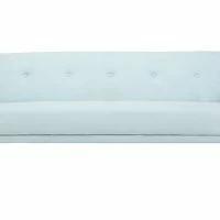 Canapé Convertible Scandinave 3 Places En Tissu Menthe à L'eau Et Bois Clair ULLA