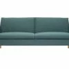 Canapé Convertible Scandinave 3 Places En Tissu Vert Et Bois Clair STEWART