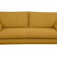 Canapé Convertible Scandinave 3 Places Jaune Cumin Avec Matelas 10 Cm CREEP